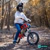 imageGotrax Astra Electric Dirt Bike 16quot Pneumatic Tires Max 16 Mile and 155Mph Speed Power by 300W Brushless Motor Dual Suspension ampamp Disc Brake Electric Dirt Motorcycle for 4767inch Height BlackRED