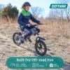 imageGotrax Astra Electric Dirt Bike 16quot Pneumatic Tires Max 16 Mile and 155Mph Speed Power by 300W Brushless Motor Dual Suspension ampamp Disc Brake Electric Dirt Motorcycle for 4767inch Height BlackBLACK