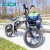 imageGotrax Astra Electric Dirt Bike 16quot Pneumatic Tires Max 16 Mile and 155Mph Speed Power by 300W Brushless Motor Dual Suspension ampamp Disc Brake Electric Dirt Motorcycle for 4767inch Height BlackBLACK