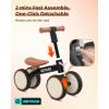 imageGotrax Baby Balance Bike 12 Years 7quot FrontampampRear Silent Wheels Sturdy Steel Frame 66 lbs Load Quick 2Min Assembly CPC Certified Comfortable Soft Seat Toddler Birthday Gift for BoysampampGirls BlackBlack