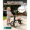 imageGotrax Baby Balance Bike 12 Years 7quot FrontampampRear Silent Wheels Sturdy Steel Frame 66 lbs Load Quick 2Min Assembly CPC Certified Comfortable Soft Seat Toddler Birthday Gift for BoysampampGirls BlackBlack