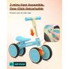 imageGotrax Baby Balance Bike 12 Years 7quot FrontampampRear Silent Wheels Sturdy Steel Frame 66 lbs Load Quick 2Min Assembly CPC Certified Comfortable Soft Seat Toddler Birthday Gift for BoysampampGirls BlackBlue
