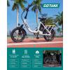 image:imageGotrax 16 Folding Electric Bike Max 28Miles RangePedalAssist amp Speed 155Mph Power by Peak 500W EBike with Removable Battery Suspension amp Adjustable Size Commuter Bicycle for AdultsTeensS4 White