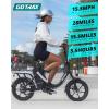 image:imageGotrax 16 Folding Electric Bike Max 28Miles RangePedalAssist amp Speed 155Mph Power by Peak 500W EBike with Removable Battery Suspension amp Adjustable Size Commuter Bicycle for AdultsTeensNephele Stepthru Orange