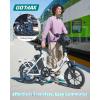 image:imageGotrax 16 Folding Electric Bike Max 28Miles RangePedalAssist amp Speed 155Mph Power by Peak 500W EBike with Removable Battery Suspension amp Adjustable Size Commuter Bicycle for AdultsTeensS4 White