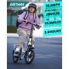 image:imageGotrax 16 Folding Electric Bike Max 28Miles RangePedalAssist amp Speed 155Mph Power by Peak 500W EBike with Removable Battery Suspension amp Adjustable Size Commuter Bicycle for AdultsTeensNephele Stepthru White