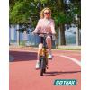 image:imageGotrax 16 Folding Electric Bike Max 28Miles RangePedalAssist amp Speed 155Mph Power by Peak 500W EBike with Removable Battery Suspension amp Adjustable Size Commuter Bicycle for AdultsTeensNephele Stepthru Yellow
