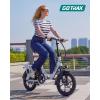 image:imageGotrax 16 Folding Electric Bike Max 28Miles RangePedalAssist amp Speed 155Mph Power by Peak 500W EBike with Removable Battery Suspension amp Adjustable Size Commuter Bicycle for AdultsTeensNephele Stepthru White