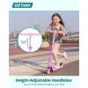 image:imageGotrax K03 Kick Scooter for Kids 5 LED Lighted Wheels and Adjustable Handlebars Lightweight Design and AntiSlip Deck Max Load 110 Lbs Kids Scooter for Boys amp Girls Ages 3 PinkNew Pink