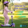 image:imageGotrax SK1 Foldable Electric Scooter for Kids 4 Full Body LED Light 90min Riding amp 5Mph Speed PushButton ThrottleampBattery Indicator 6 Wheelamp3 Adjustable Height 3 Wheel Escooter Gift PurplePuple