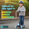 image:imageGotrax SK1 Foldable Electric Scooter for Kids 4 Full Body LED Light 90min Riding amp 5Mph Speed PushButton ThrottleampBattery Indicator 6 Wheelamp3 Adjustable Height 3 Wheel Escooter Gift PurpleBlack