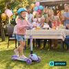 image:imageGotrax SK1 Foldable Electric Scooter for Kids 4 Full Body LED Light 90min Riding amp 5Mph Speed PushButton ThrottleampBattery Indicator 6 Wheelamp3 Adjustable Height 3 Wheel Escooter Gift PurpleViolet