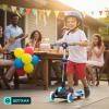 image:imageGotrax SK1 Foldable Electric Scooter for Kids 4 Full Body LED Light 90min Riding amp 5Mph Speed PushButton ThrottleampBattery Indicator 6 Wheelamp3 Adjustable Height 3 Wheel Escooter Gift PurpleBlack