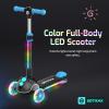 image:imageGotrax SK1 Foldable Electric Scooter for Kids 4 Full Body LED Light 90min Riding amp 5Mph Speed PushButton ThrottleampBattery Indicator 6 Wheelamp3 Adjustable Height 3 Wheel Escooter Gift PurpleBlack