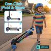 image:imageGotrax SK1 Foldable Electric Scooter for Kids 4 Full Body LED Light 90min Riding amp 5Mph Speed PushButton ThrottleampBattery Indicator 6 Wheelamp3 Adjustable Height 3 Wheel Escooter Gift PurpleBlack