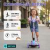 image:imageGotrax SK1 Foldable Electric Scooter for Kids 4 Full Body LED Light 90min Riding amp 5Mph Speed PushButton ThrottleampBattery Indicator 6 Wheelamp3 Adjustable Height 3 Wheel Escooter Gift PurpleViolet