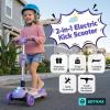 image:imageGotrax SK1 Foldable Electric Scooter for Kids 4 Full Body LED Light 90min Riding amp 5Mph Speed PushButton ThrottleampBattery Indicator 6 Wheelamp3 Adjustable Height 3 Wheel Escooter Gift PurpleViolet