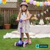 image:imageGotrax SK1 Foldable Electric Scooter for Kids 4 Full Body LED Light 90min Riding amp 5Mph Speed PushButton ThrottleampBattery Indicator 6 Wheelamp3 Adjustable Height 3 Wheel Escooter Gift PurplePuple