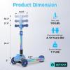 image:imageGotrax SK1 Foldable Electric Scooter for Kids 4 Full Body LED Light 90min Riding amp 5Mph Speed PushButton ThrottleampBattery Indicator 6 Wheelamp3 Adjustable Height 3 Wheel Escooter Gift PurpleBlue