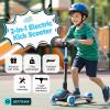 image:imageGotrax SK1 Foldable Electric Scooter for Kids 4 Full Body LED Light 90min Riding amp 5Mph Speed PushButton ThrottleampBattery Indicator 6 Wheelamp3 Adjustable Height 3 Wheel Escooter Gift PurpleBlack