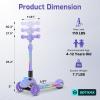 image:imageGotrax SK1 Foldable Electric Scooter for Kids 4 Full Body LED Light 90min Riding amp 5Mph Speed PushButton ThrottleampBattery Indicator 6 Wheelamp3 Adjustable Height 3 Wheel Escooter Gift PurpleViolet