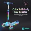 image:imageGotrax SK1 Foldable Electric Scooter for Kids 4 Full Body LED Light 90min Riding amp 5Mph Speed PushButton ThrottleampBattery Indicator 6 Wheelamp3 Adjustable Height 3 Wheel Escooter Gift PurpleBlue