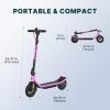 image:imageGotrax Electric Scooter for Adults Max 12 Mile Range amp 155Mph by 250W Motor 85 Front Air amp Rear Solid Tires Max Load 220lbs amp Big Display with Cruise Control Foldable EScooter EABS amp Drum BrakePINK