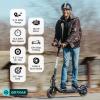 image:imageGotrax Electric Scooter for Adults Max 12 Mile Range amp 155Mph by 250W Motor 85 Front Air amp Rear Solid Tires Max Load 220lbs amp Big Display with Cruise Control Foldable EScooter EABS amp Drum BrakeBlack