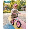 image:imageGotrax KS12 Balance Bike for 25 12 Toddlers Push Bike with LED Light Adjustable Seat amp Handlebar FlatFree Tires amp Easy Assembly Kids Bicycle Lightweight amp No Pedal Gift for Boys GirlsRose Pink