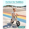 image:imageGotrax KS12 Balance Bike for 25 12 Toddlers Push Bike with LED Light Adjustable Seat amp Handlebar FlatFree Tires amp Easy Assembly Kids Bicycle Lightweight amp No Pedal Gift for Boys GirlsWhite
