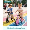 image:imageGotrax KS12 Balance Bike for 25 12 Toddlers Push Bike with LED Light Adjustable Seat amp Handlebar FlatFree Tires amp Easy Assembly Kids Bicycle Lightweight amp No Pedal Gift for Boys GirlsRose Pink