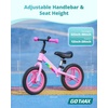 image:imageGotrax KS12 Balance Bike for 25 12 Toddlers Push Bike with LED Light Adjustable Seat amp Handlebar FlatFree Tires amp Easy Assembly Kids Bicycle Lightweight amp No Pedal Gift for Boys GirlsRose Pink