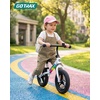 image:imageGotrax KS12 Balance Bike for 25 12 Toddlers Push Bike with LED Light Adjustable Seat amp Handlebar FlatFree Tires amp Easy Assembly Kids Bicycle Lightweight amp No Pedal Gift for Boys GirlsWhite