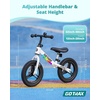 image:imageGotrax KS12 Balance Bike for 25 12 Toddlers Push Bike with LED Light Adjustable Seat amp Handlebar FlatFree Tires amp Easy Assembly Kids Bicycle Lightweight amp No Pedal Gift for Boys GirlsWhite
