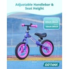 image:imageGotrax KS12 Balance Bike for 25 12 Toddlers Push Bike with LED Light Adjustable Seat amp Handlebar FlatFree Tires amp Easy Assembly Kids Bicycle Lightweight amp No Pedal Gift for Boys GirlsPurple