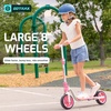 image:imageGotrax KS8 Kick Scooter for Kids 5 Large 8 Wheels and Height Adjustable Handlebar Sturdy Wide Deck amp Rear Brake Detachable for Easy Storage 2 Wheels Kids Scooter Gift for Boys amp GirlPink