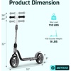 image:imageGotrax KS8 Kick Scooter for Kids 5 Large 8 Wheels and Height Adjustable Handlebar Sturdy Wide Deck amp Rear Brake Detachable for Easy Storage 2 Wheels Kids Scooter Gift for Boys amp GirlMatte Black