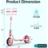 image:imageGotrax KS8 Kick Scooter for Kids 5 Large 8 Wheels and Height Adjustable Handlebar Sturdy Wide Deck amp Rear Brake Detachable for Easy Storage 2 Wheels Kids Scooter Gift for Boys amp GirlLight Pink