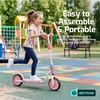 image:imageGotrax KS8 Kick Scooter for Kids 5 Large 8 Wheels and Height Adjustable Handlebar Sturdy Wide Deck amp Rear Brake Detachable for Easy Storage 2 Wheels Kids Scooter Gift for Boys amp GirlLight Pink