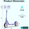 image:imageGotrax KS8 Kick Scooter for Kids 5 Large 8 Wheels and Height Adjustable Handlebar Sturdy Wide Deck amp Rear Brake Detachable for Easy Storage 2 Wheels Kids Scooter Gift for Boys amp GirlPurple