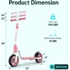 image:imageGotrax KS8 Kick Scooter for Kids 5 Large 8 Wheels and Height Adjustable Handlebar Sturdy Wide Deck amp Rear Brake Detachable for Easy Storage 2 Wheels Kids Scooter Gift for Boys amp GirlPink