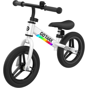 image:imageGotrax KS12 Balance Bike for 25 12 Toddlers Push Bike with LED Light Adjustable Seat amp Handlebar FlatFree Tires amp Easy Assembly Kids Bicycle Lightweight amp No Pedal Gift for Boys GirlsWhite